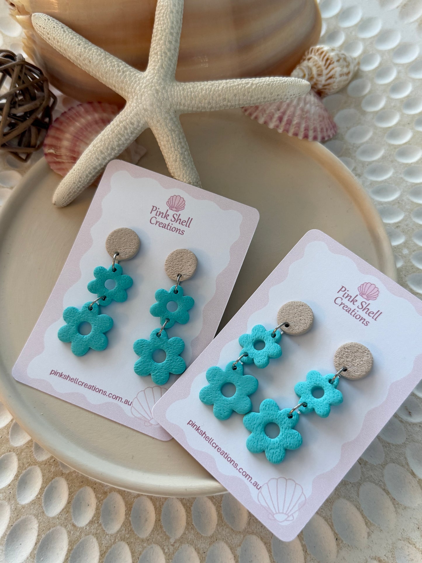 Naomi Dangle Earrings - Turquoise
