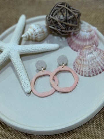Olivia Dangle Earrings - Peach