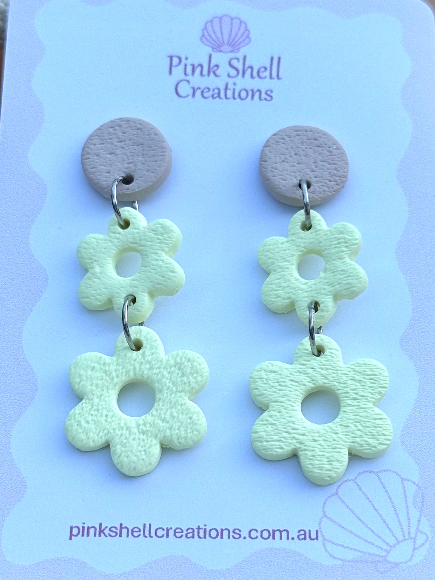 Naomi Dangle Earrings - Butter Yellow