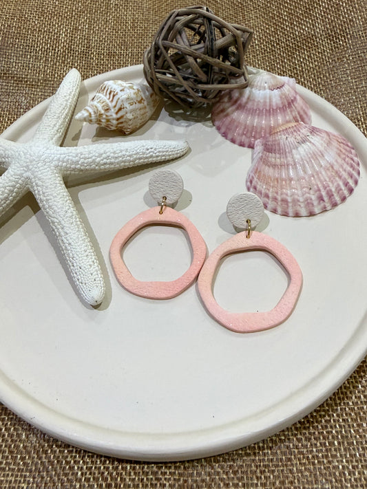 Olivia Dangle Earrings - Peach