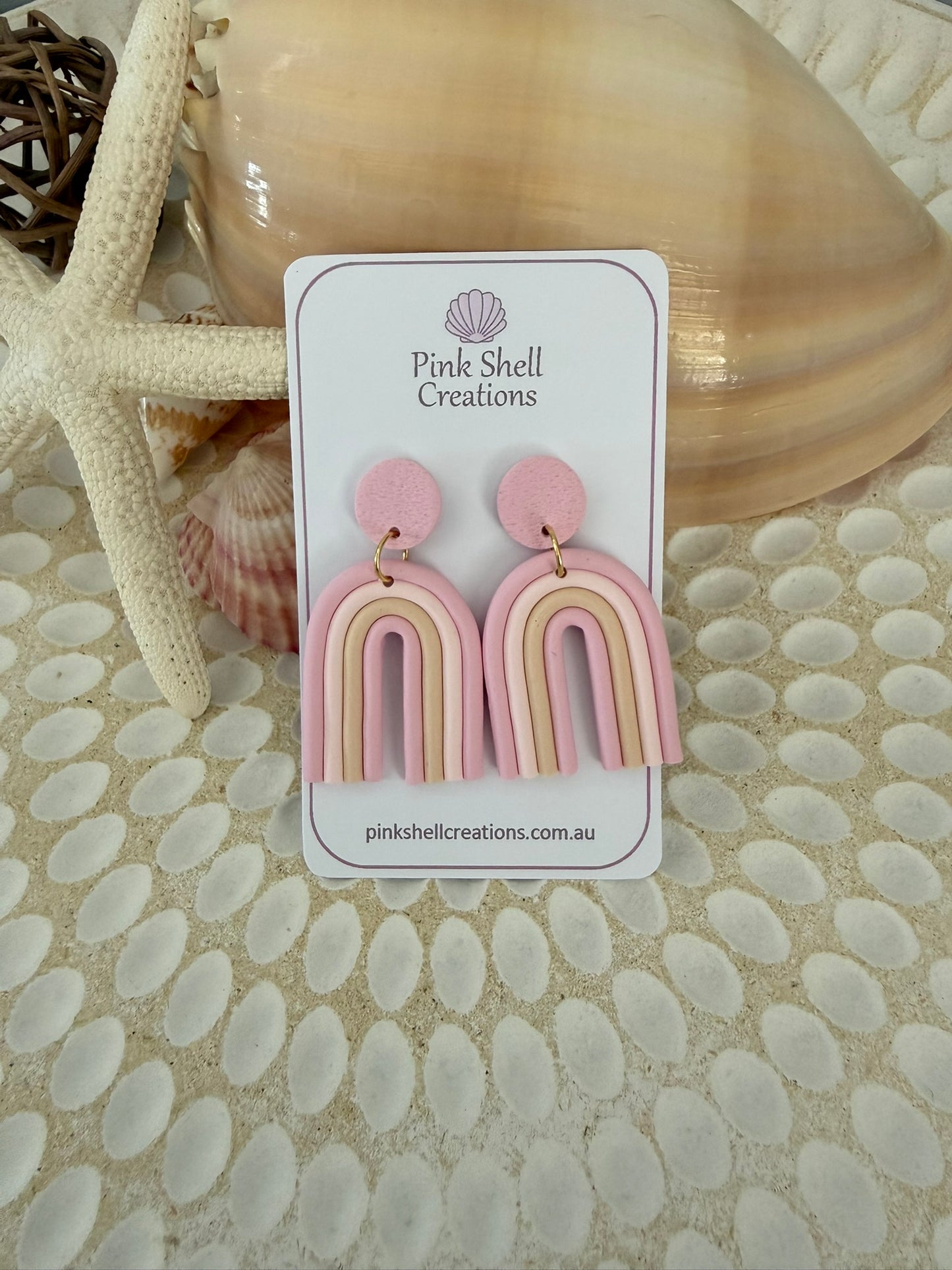Rainbow Earrings-Pink, long