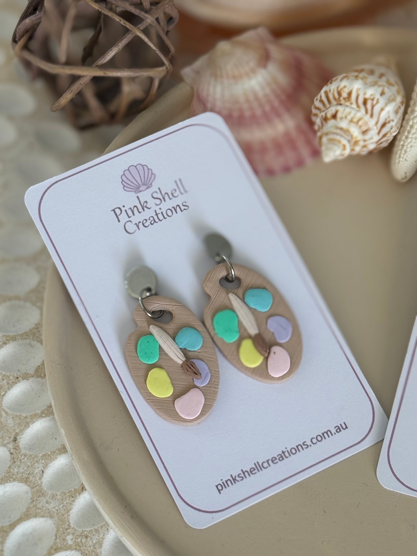 Paint Palette Earrings - Large