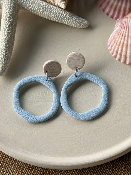 Olivia Dangle Earrings - Blue Grey
